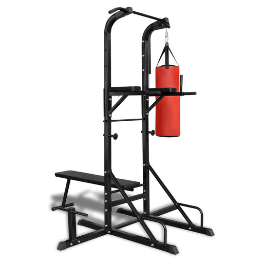 Aparat de fitness cu bancă pentru abdomene și sac de box - WALTI WALTI