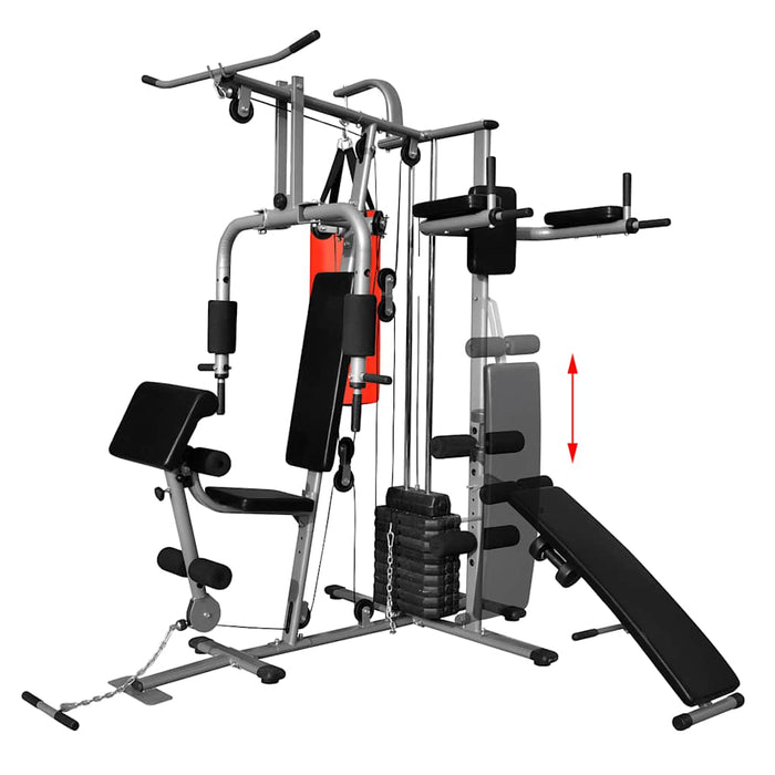 Aparat fitness multifuncțional pentru acasă cu 1 sac box, 65 kg WALTI