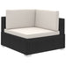 Set mobilier de grădină cu perne, 6 piese, negru, poliratan - WALTI WALTI