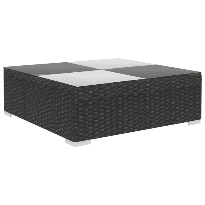 Set mobilier de grădină cu perne, 6 piese, negru, poliratan - WALTI WALTI
