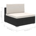 Set mobilier de grădină cu perne, 6 piese, negru, poliratan - WALTI WALTI