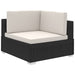 Set mobilier de grădină cu perne, 12 piese, negru, poliratan - WALTI WALTI