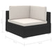 Set mobilier de grădină cu perne, 12 piese, negru, poliratan - WALTI WALTI