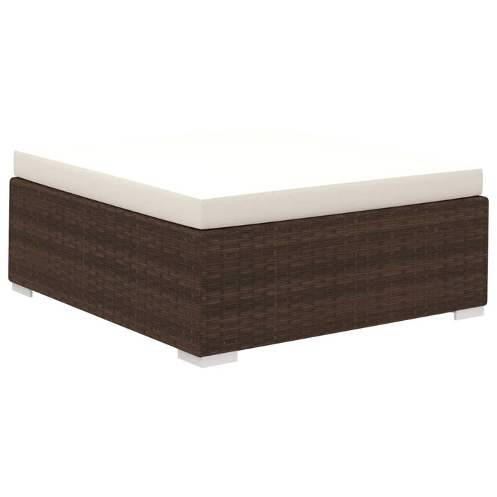Set mobilier de grădină cu perne, 6 piese, maro, poliratan - WALTI WALTI