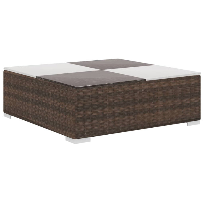 Set mobilier de grădină cu perne, 6 piese, maro, poliratan - WALTI WALTI