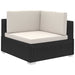 Set mobilier de grădină cu perne, 6 piese, negru, poliratan - WALTI WALTI