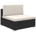 Set mobilier de grădină cu perne, 6 piese, negru, poliratan - WALTI WALTI