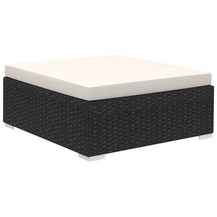 Set mobilier de grădină cu perne, 6 piese, negru, poliratan - WALTI WALTI