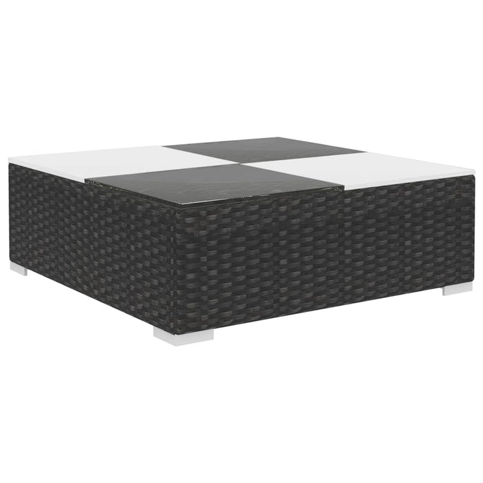 Set mobilier de grădină cu perne, 6 piese, negru, poliratan - WALTI WALTI
