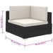 Set mobilier de grădină cu perne, 6 piese, negru, poliratan - WALTI WALTI
