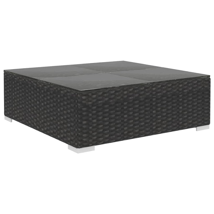 Set mobilier de grădină cu perne, 8 piese, negru, poliratan - WALTI WALTI