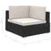 Set mobilier de grădină cu perne, 8 piese, negru, poliratan - WALTI WALTI