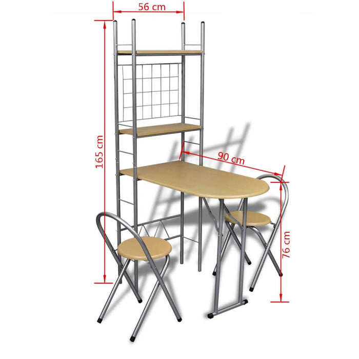Set bar pentru mic dejun pliabil, cu 2 scaune - WALTI WALTI