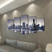 Set de tablouri pânză, monocrom, imprimeu New York Skyline, 200x100 cm - WALTI WALTI