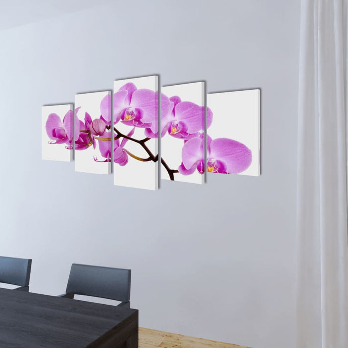 Set tablouri imprimate pe pânză orhidee 100 x 50 cm WALTI