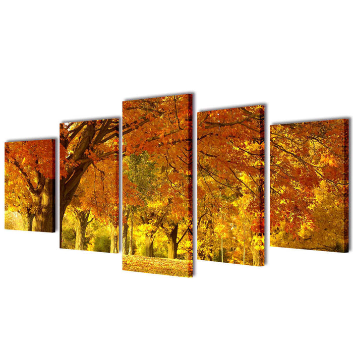 Set tablouri de perete cu imprimeu arțar, 200 x 100 cm - WALTI WALTI