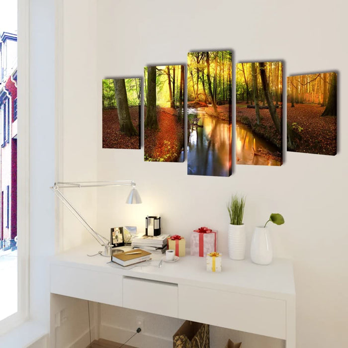 Set de tablouri din pânză cu temă pădure 100 x 50 cm - WALTI WALTI