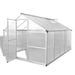 Seră din aluminiu ranforsat cu cadru la bază, 7,55 m² - WALTI WALTI