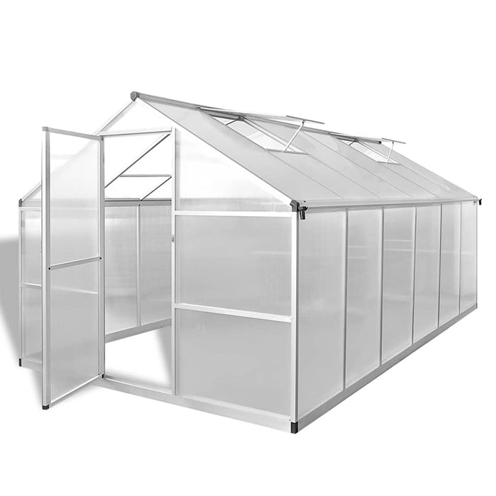 Seră din aluminiu ranforsat cu cadru la bază, 9,025 m² - WALTI WALTI