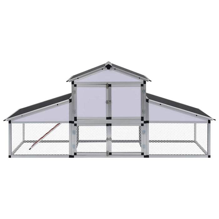 41323 vidaXL Coteț de găini cu zonă de mișcare și repaus aluminiu - WALTI WALTI