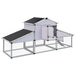 41323 vidaXL Coteț de găini cu zonă de mișcare și repaus aluminiu - WALTI WALTI