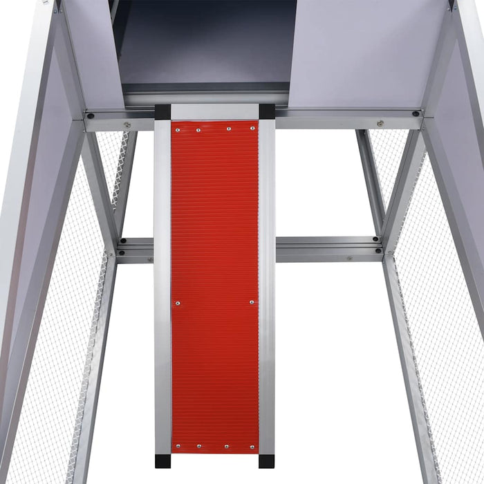 41323 vidaXL Coteț de găini cu zonă de mișcare și repaus aluminiu - WALTI WALTI