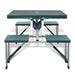 Set camping masă/4 scaune pliabile, verde deschis, aluminiu - WALTI WALTI