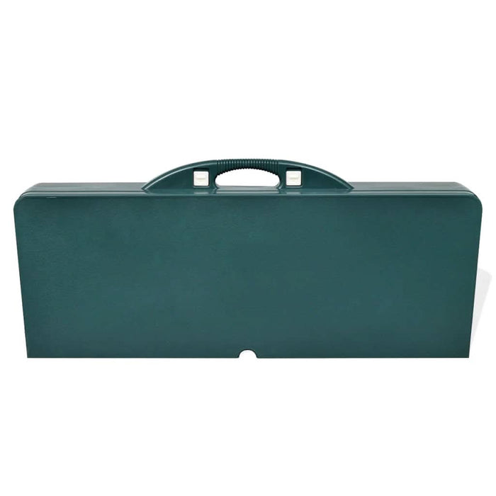 Set camping masă/4 scaune pliabile, verde deschis, aluminiu - WALTI WALTI