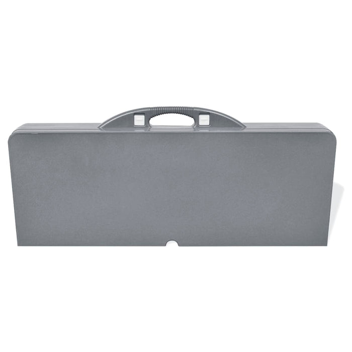 Set camping masă/4 scaune pliabile, gri deschis, aluminiu - WALTI WALTI