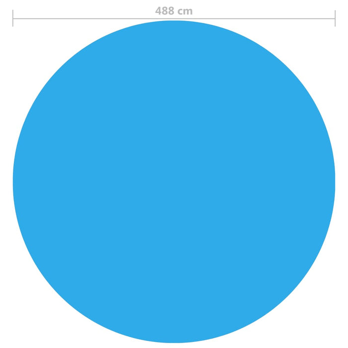 Folie solară rotundă din PE pentru piscină, 488 cm,  albastru WALTI