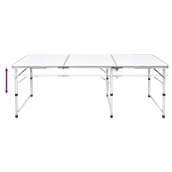 Masă camping din aluminiu reglabilă 180 x 60 cm - WALTI WALTI
