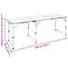 Masă camping din aluminiu reglabilă 180 x 60 cm - WALTI WALTI