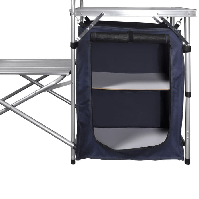 Bucătărie de camping pliabilă, cu paravânt, aluminiu - WALTI WALTI