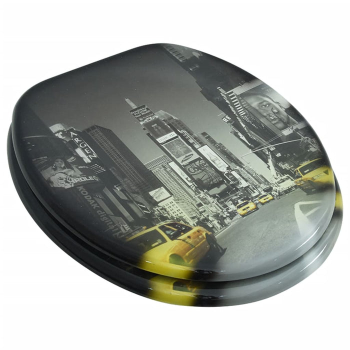 Scaun de toaletă cu capac din MDF, design din porțelan - WALTI WALTI