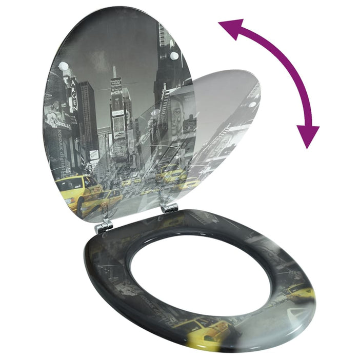 Scaun de toaletă cu capac din MDF, design din porțelan - WALTI WALTI