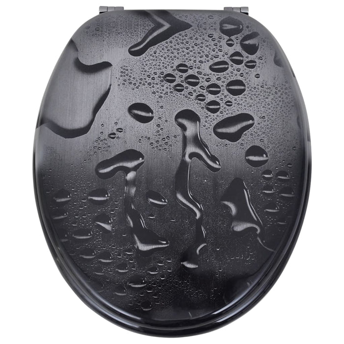 Scaun de toaletă cu capac din MDF, design cu picături de apă - WALTI WALTI
