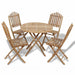 Set mobilier de exterior pliabil, 5 piese, bambus - WALTI WALTI