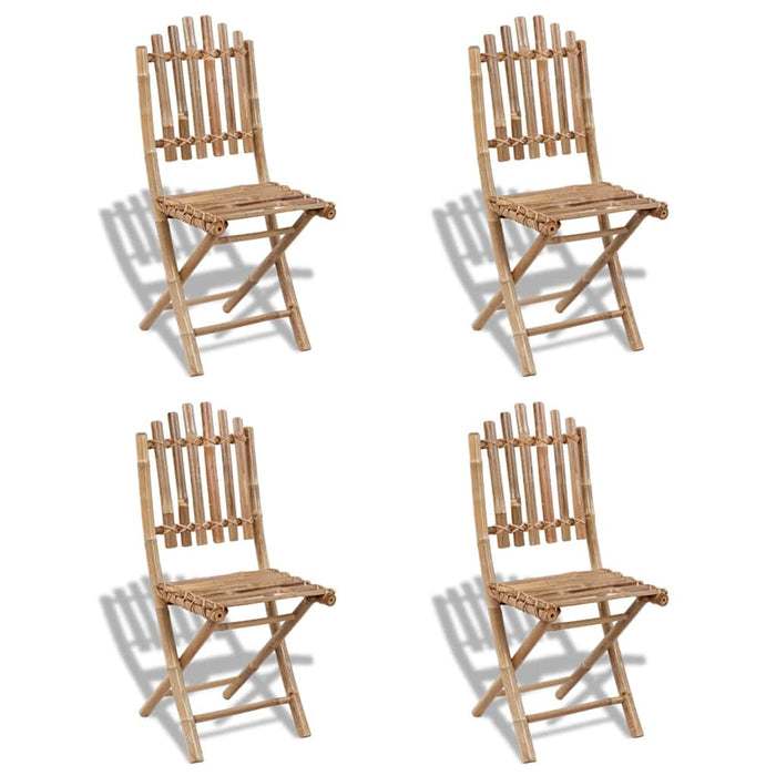 Set mobilier de exterior pliabil, 5 piese, bambus - WALTI WALTI