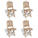Set mobilier de exterior pliabil, 5 piese, bambus - WALTI WALTI