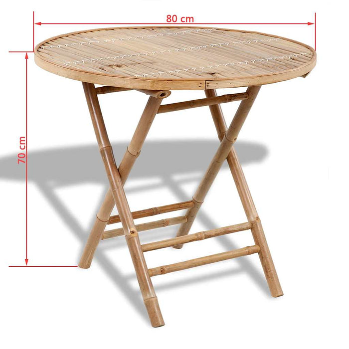 Set mobilier de exterior pliabil, 5 piese, bambus - WALTI WALTI
