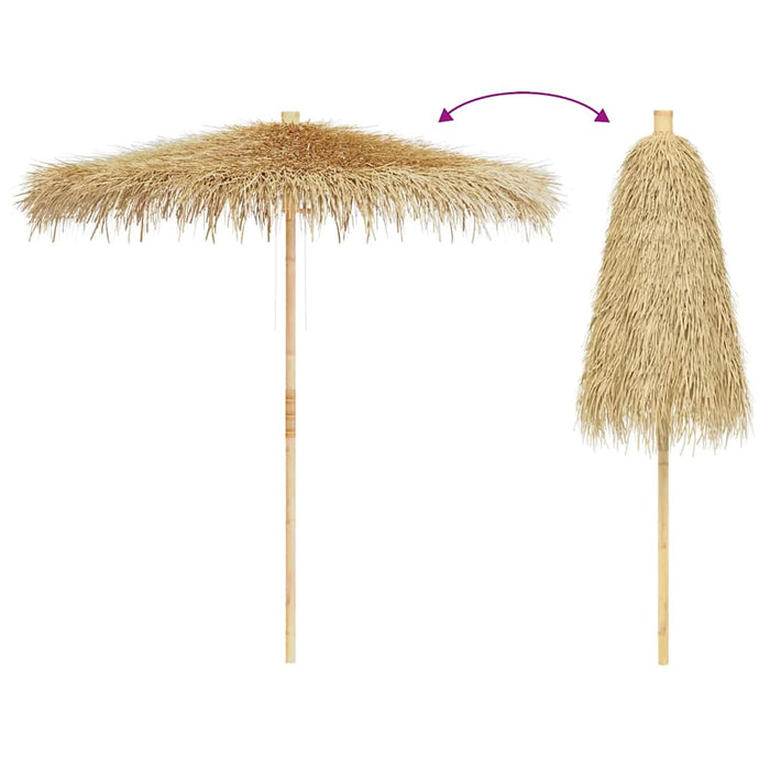 Umbrelă din bambus cu umbrar din frunze de bananier, 270 cm - WALTI WALTI