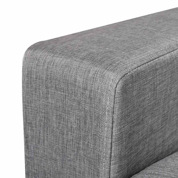 Canapea cu 2 locuri, gri deschis, material textil WALTI