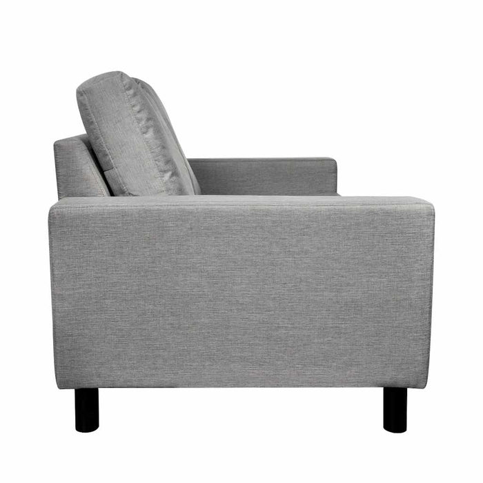 Canapea cu 2 locuri, gri deschis, material textil WALTI