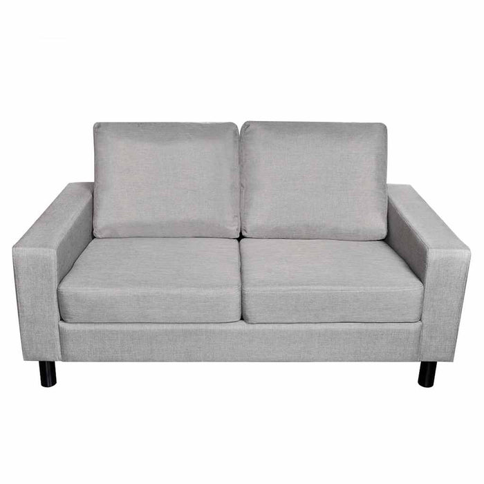 Canapea cu 2 locuri, gri deschis, material textil WALTI