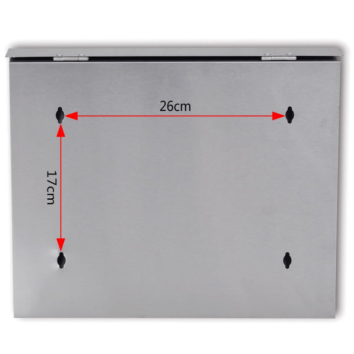 Cutie poștală oțel inoxidabil 37,5 x 13 x 31 cm - WALTI WALTI