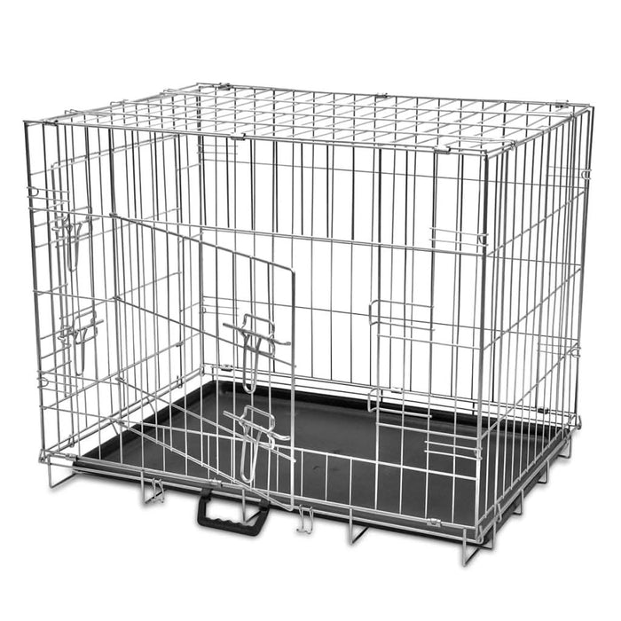 Cușcă pentru câini pliabilă, metal, L - WALTI WALTI
