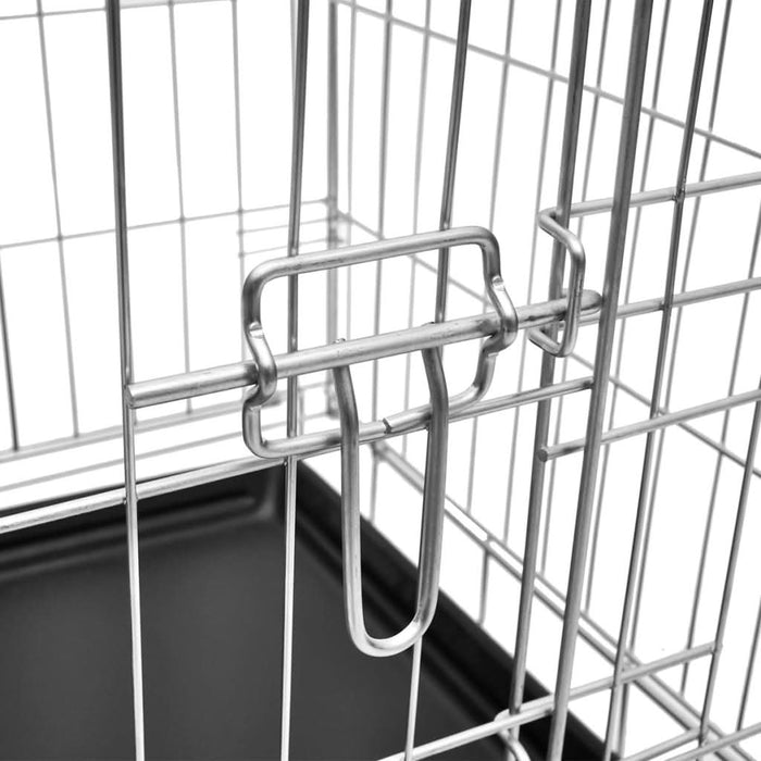 Cușcă pentru câini pliabilă, metal, L - WALTI WALTI