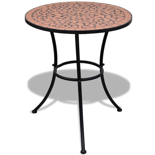 Masă de bistro, cărămiziu, 60 cm, mozaic - WALTI WALTI