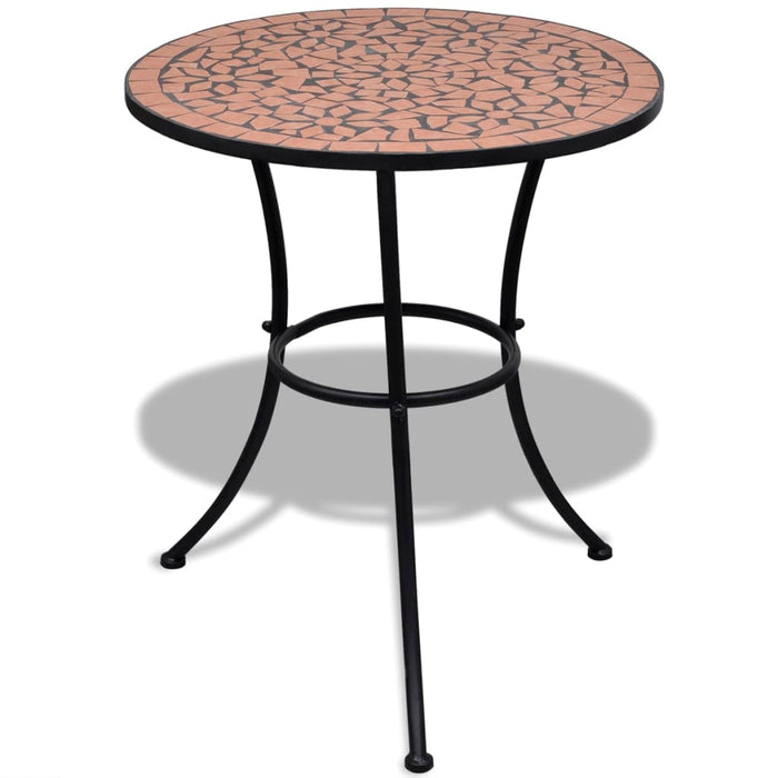 Masă de bistro, cărămiziu, 60 cm, mozaic - WALTI WALTI