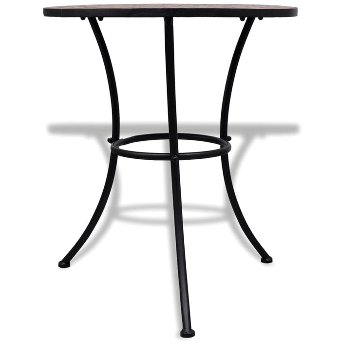 Masă de bistro, cărămiziu, 60 cm, mozaic - WALTI WALTI